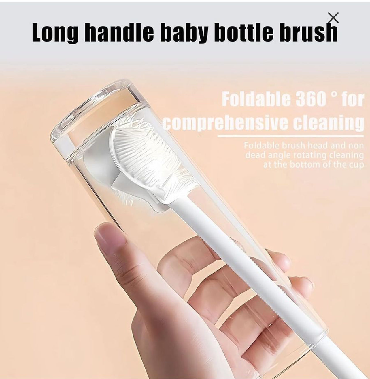 Silicone Bottle Brush 2-Pack - Baby Bottles, Non-Scratch