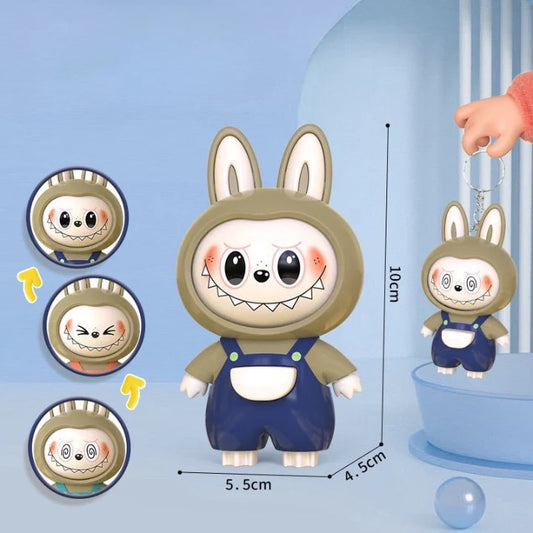 4-in-1 Face-Changing Labubu Keychain