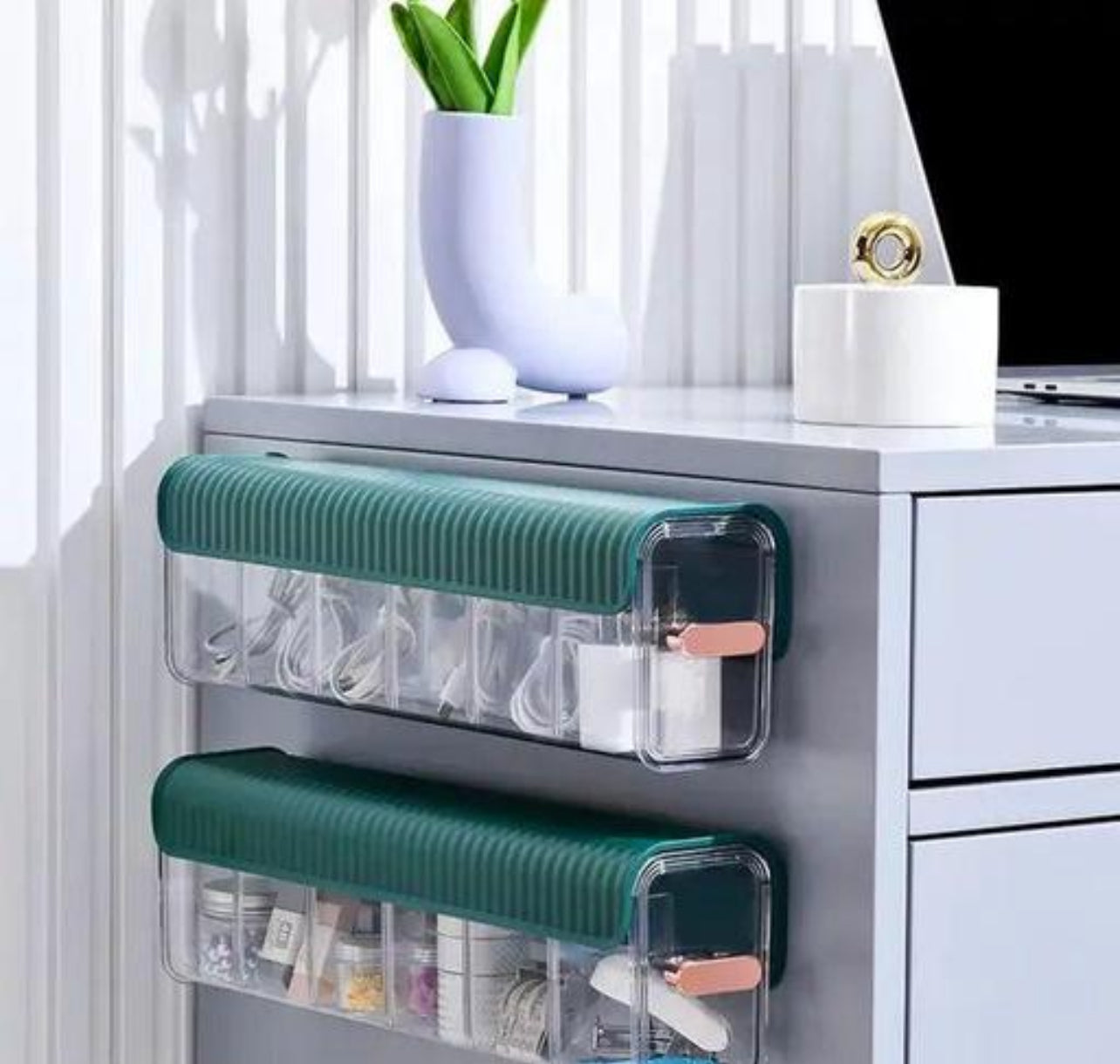 Socks Underwear Wall Mount Drawer
Organizer, Switchable 6 Cell Drawer
Acrylic Storage (Multicolor)