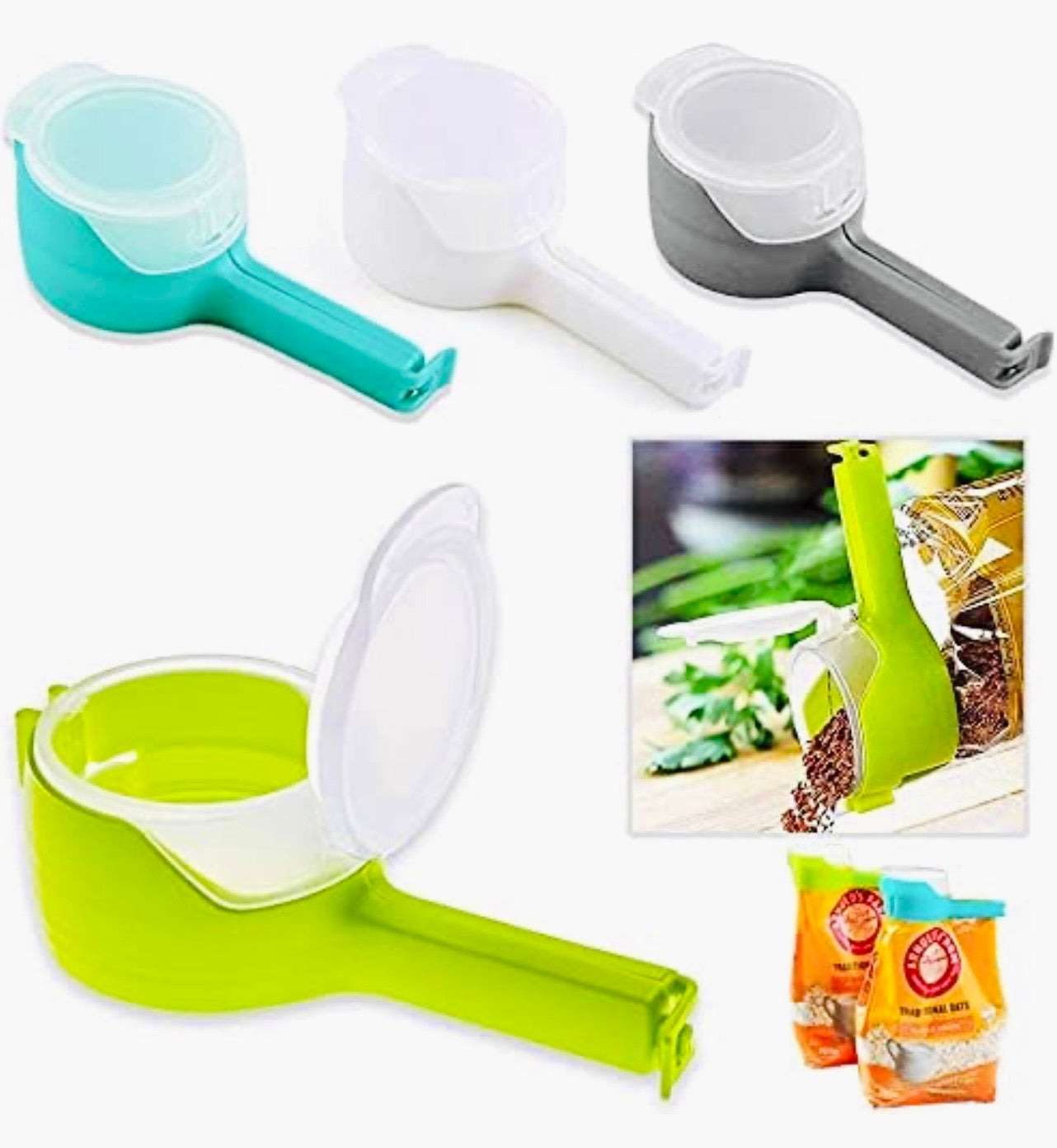 Sealing Clip with Pour Spout (4 piece)