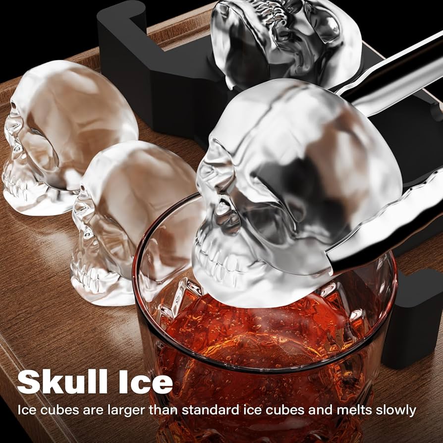 Skull shape ice cube mould